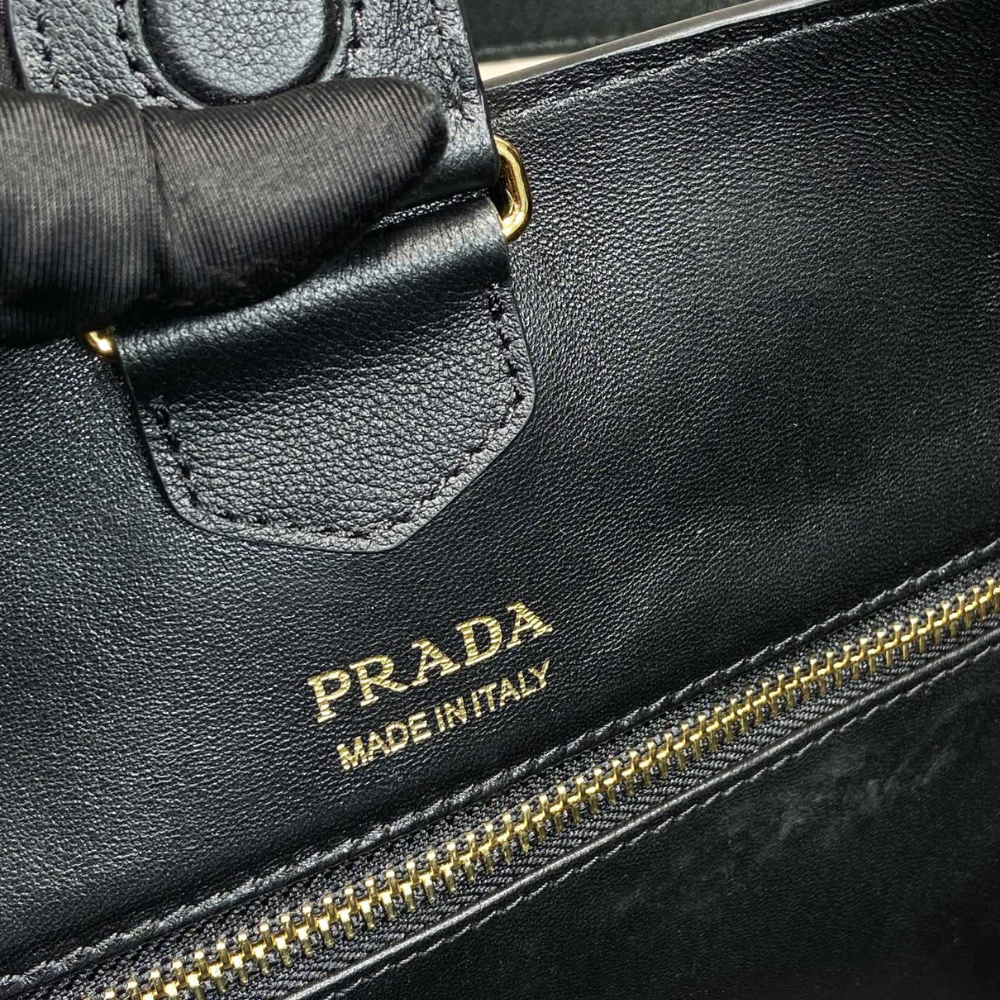 Black Large Leather Tote Bag for Women