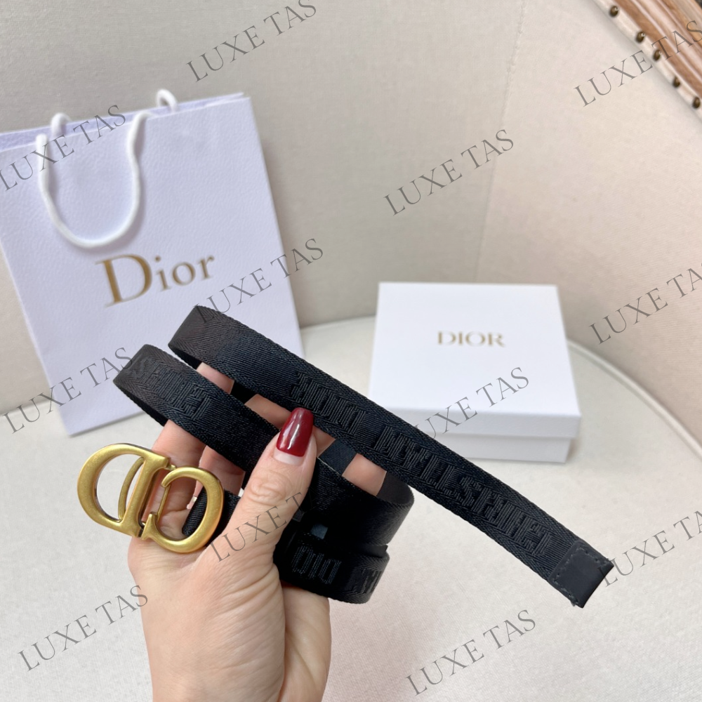 20mm Black Jacquard Saddle Belt
