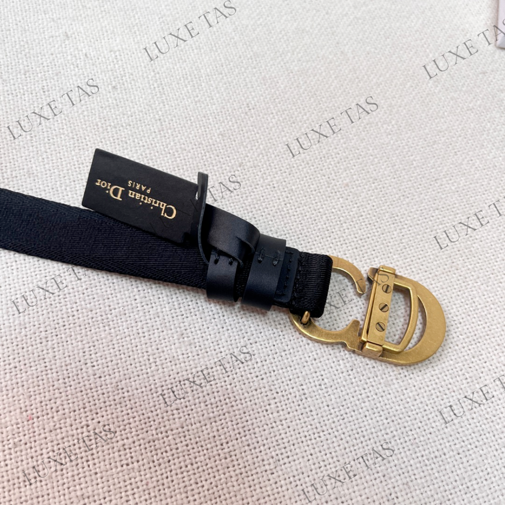 20mm Black Jacquard Saddle Belt