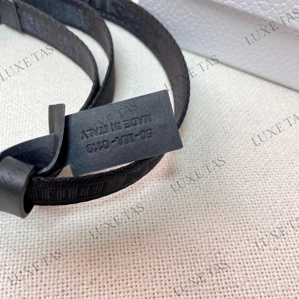20mm Black Jacquard Saddle Belt