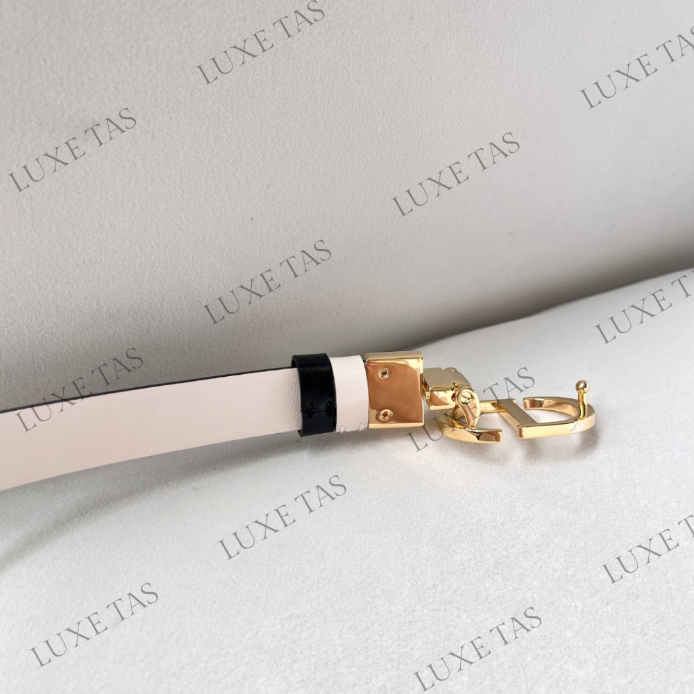 20mm Black and Latte 30 Montaigne Reversible Belt