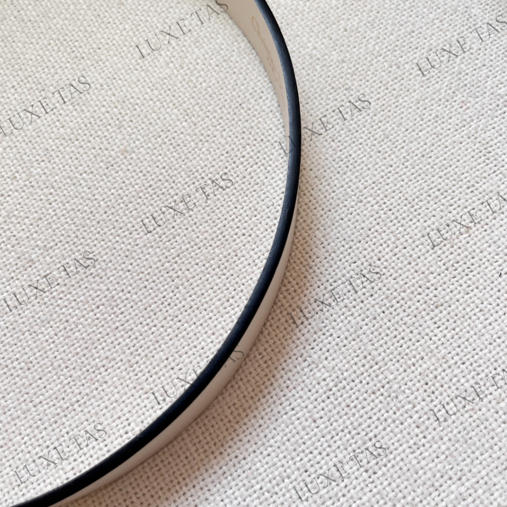 20mm Latte Ultrasmooth Calfskin and White Crystals Saddle Belt