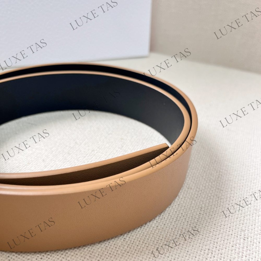 35mm Hazelnut and Black 30 Montaigne Reversible Belt