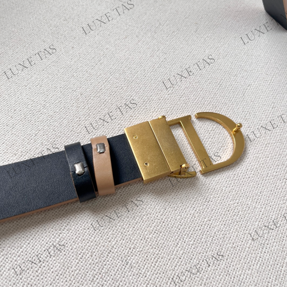 35mm Hazelnut and Black 30 Montaigne Reversible Belt
