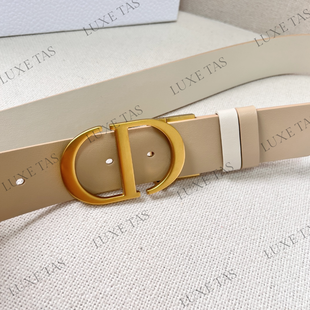 35mm Latte and Beige 30 Montaigne Reversible Belt