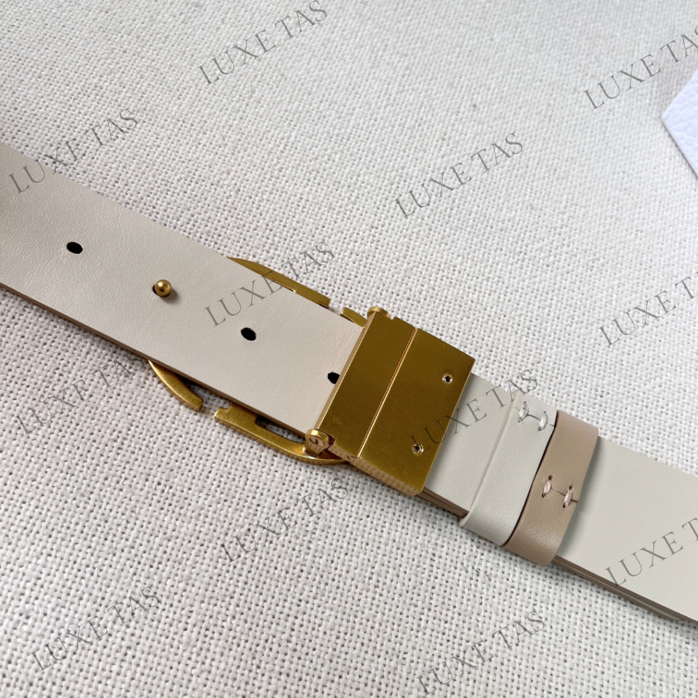 35mm Latte and Beige 30 Montaigne Reversible Belt
