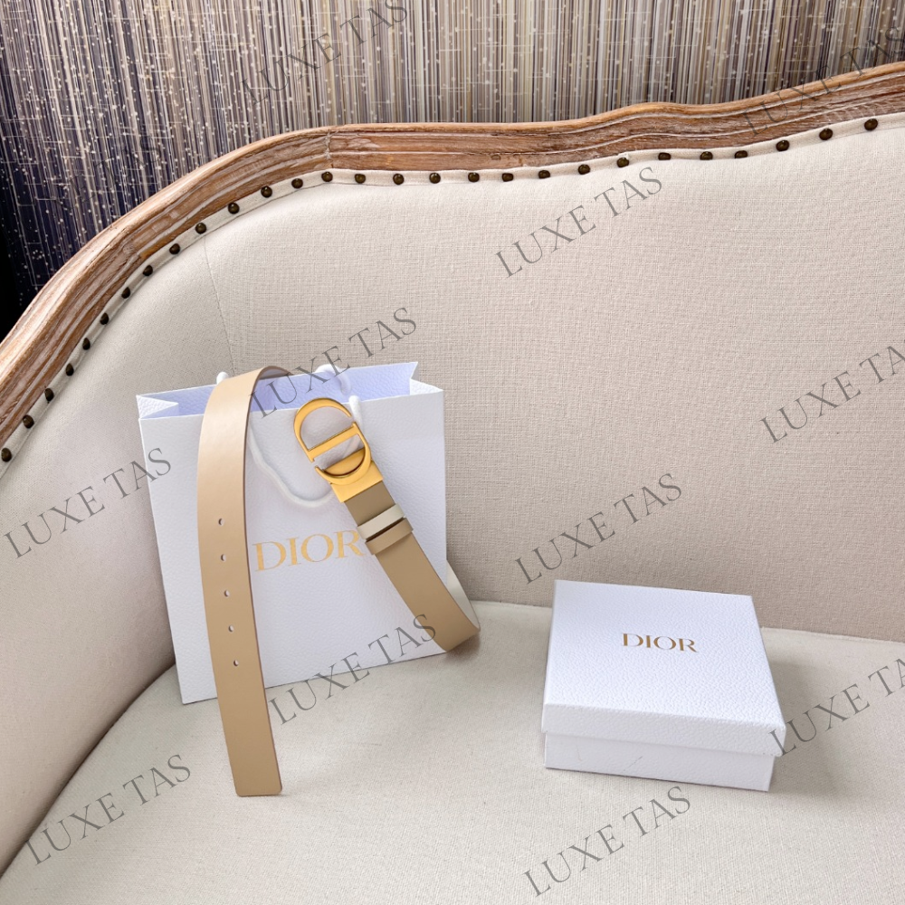 35mm Latte and Beige 30 Montaigne Reversible Belt