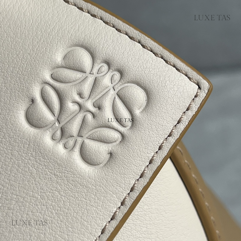 Angora Dusty Beige Small Puzzle Bag In Classic Calfskin - Leather Crossbody Bag for Women
