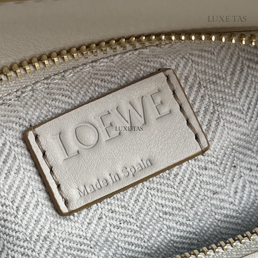 Angora Dusty Beige Small Puzzle Bag In Classic Calfskin - Leather Crossbody Bag for Women