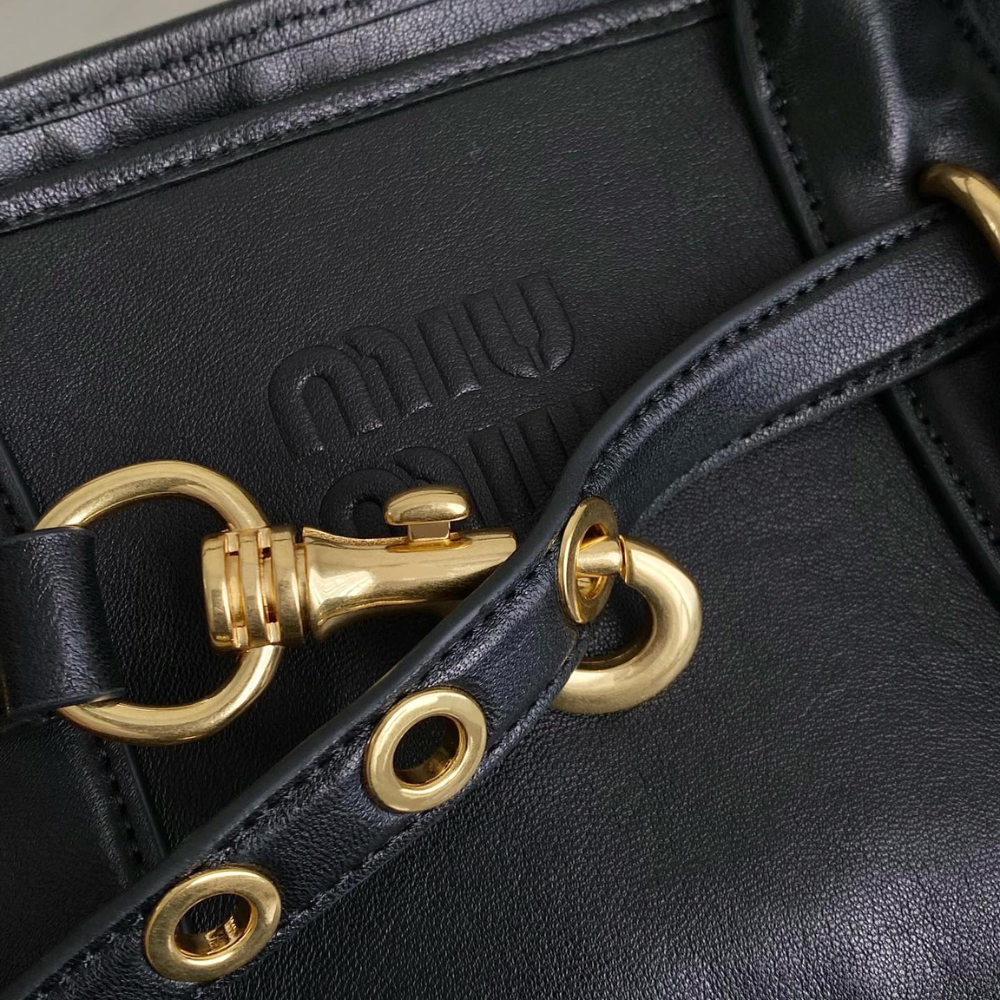 Aventure Nappa Leather Bag Black Leather Tote Bag for Women