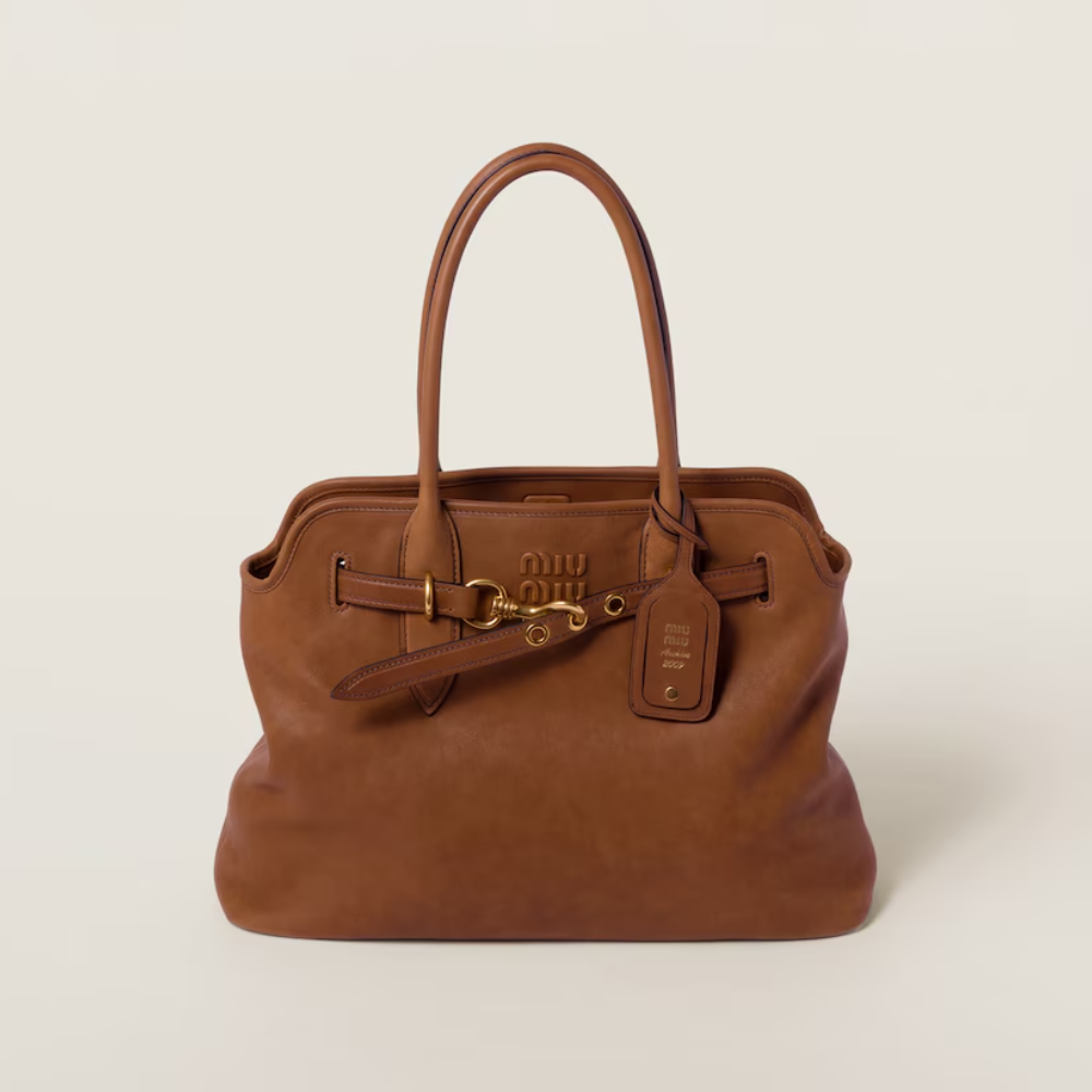 Aventure Nappa Leather Bag Oak Leather Tote Bag for Women