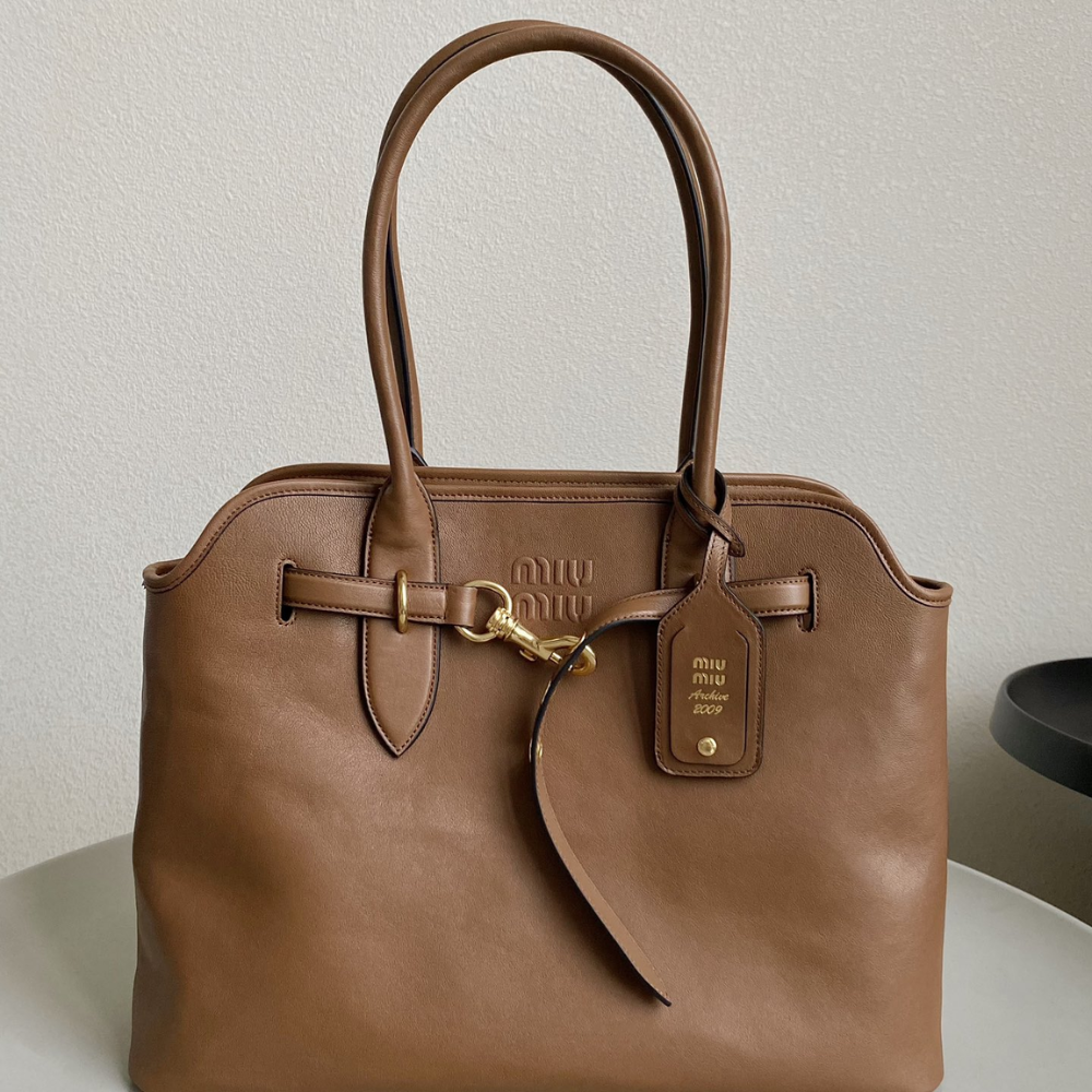 Aventure Nappa Leather Bag Oak Leather Tote Bag for Women