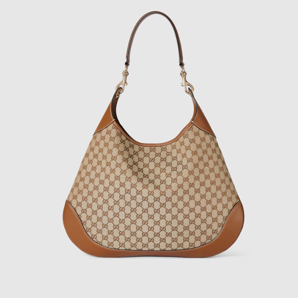 B Medium Shoulder Bag Beige And Dark Brown Leather Tote Bag for Women