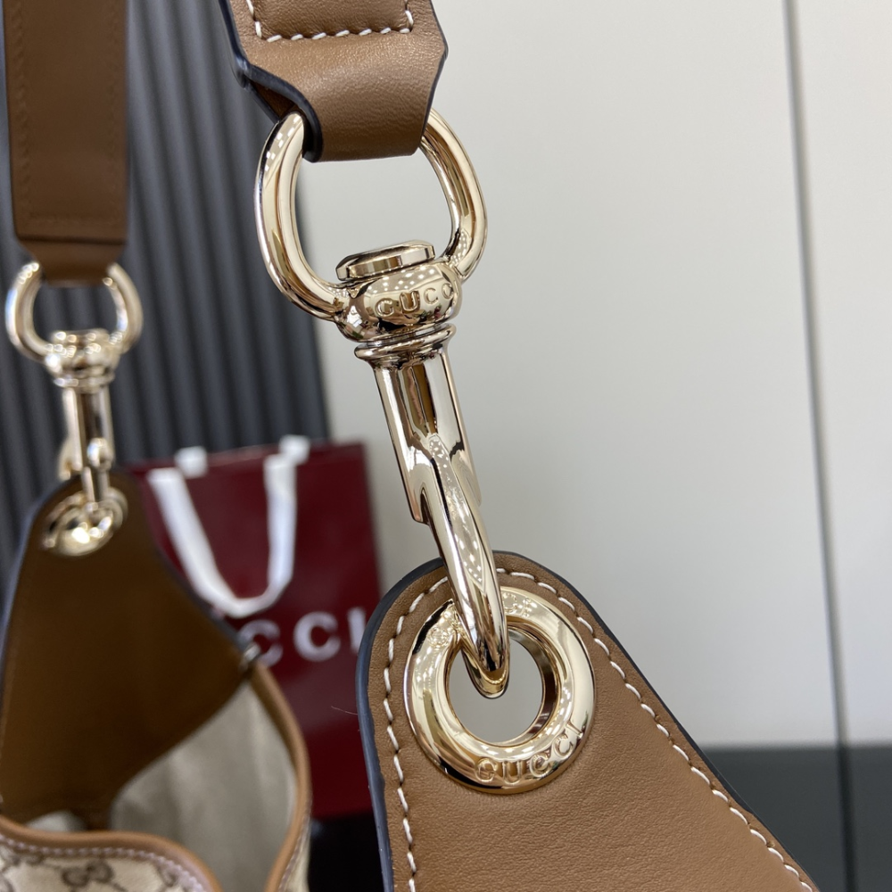 B Medium Shoulder Bag Beige And Dark Brown Leather Tote Bag for Women