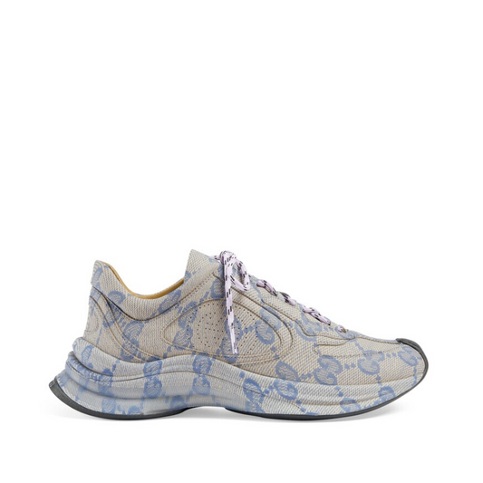 Beige & Blue GG Run Sneaker