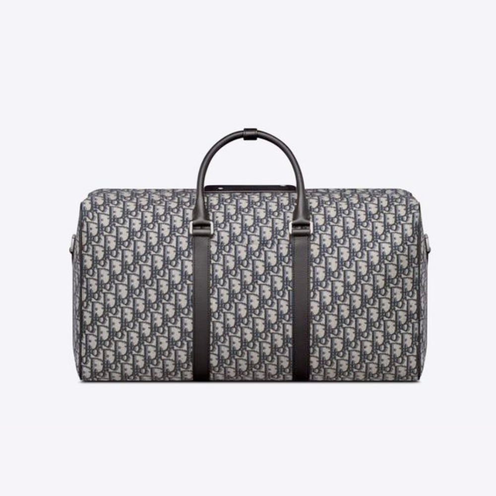 Beige and Black D Oblique Jacquard Lingot 50 Bag