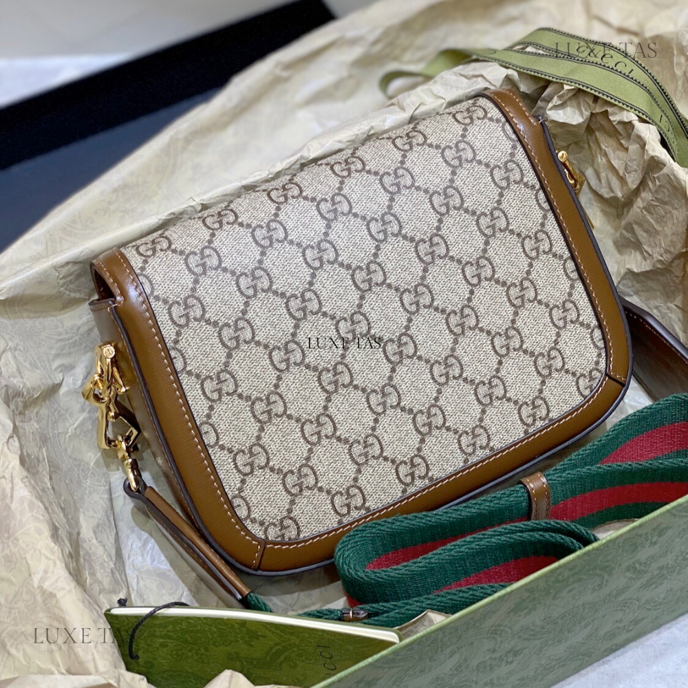 Beige and Ebony GG Horsebit 1955 Mini Bag - Leather Crossbody Bag for Men