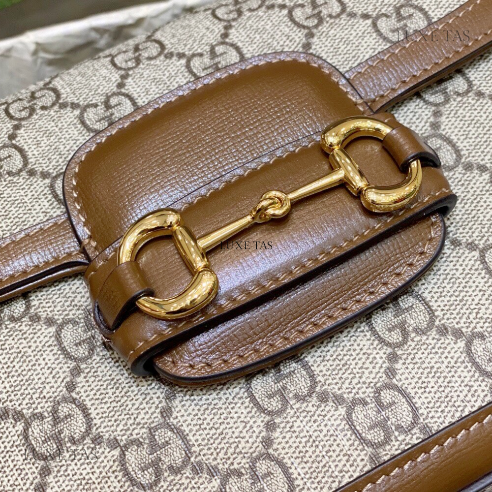 Beige and Ebony GG Horsebit 1955 Mini Bag - Leather Crossbody Bag for Men