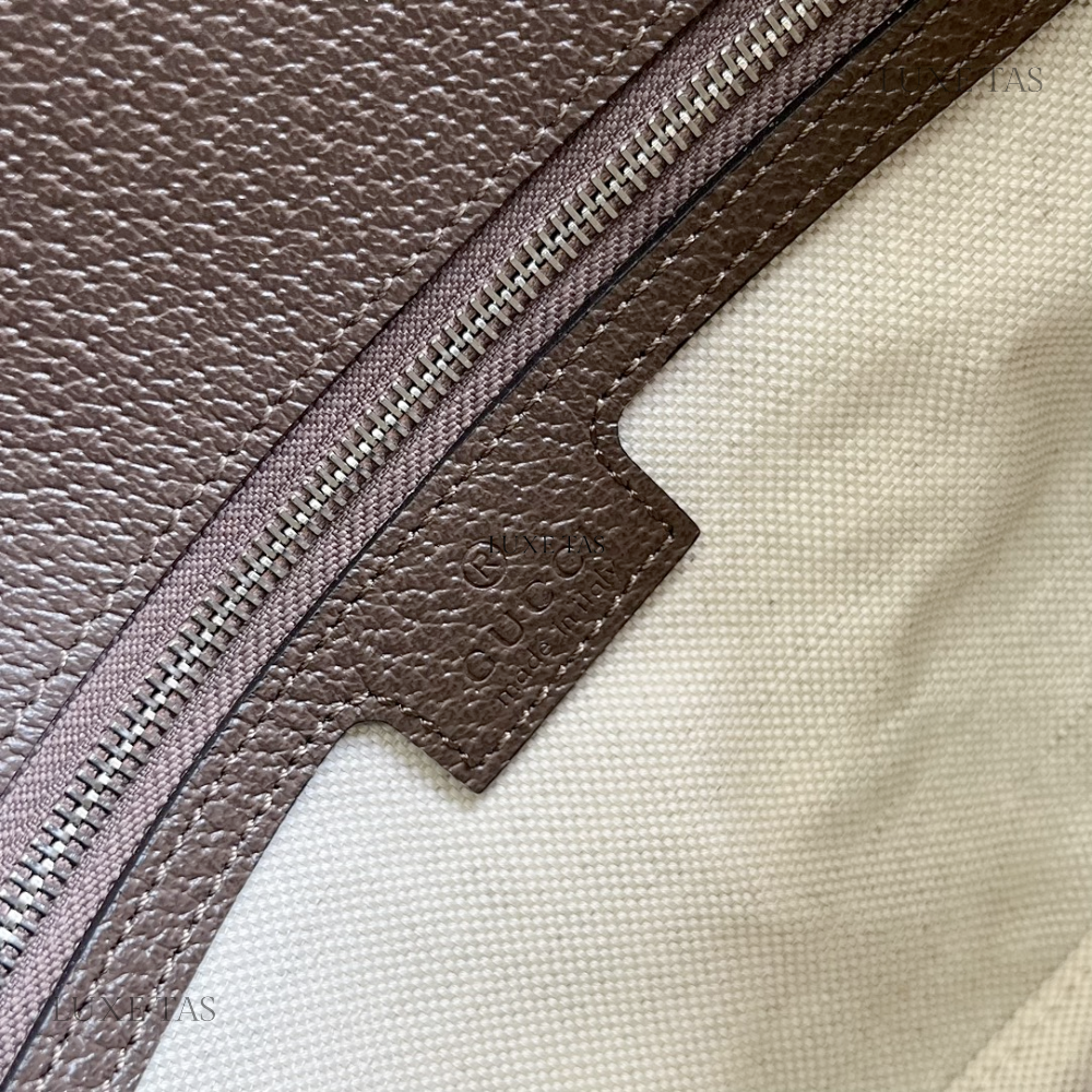 Beige and Ebony GG Horsebit 1955 Small Shoulder Bag - Leather Shoulder Bag for Women