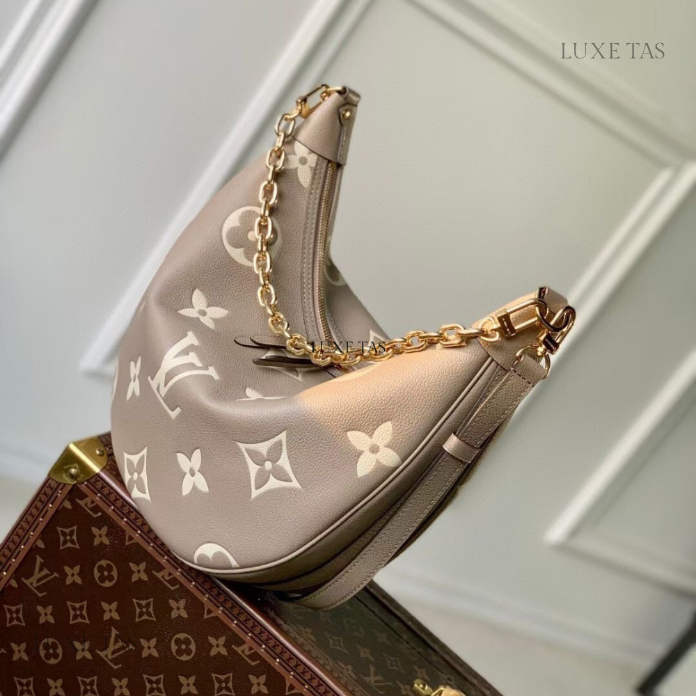 Bicolor Monogram Empreinte Leather Loop Hobo - Leather Tote Bag for Women
