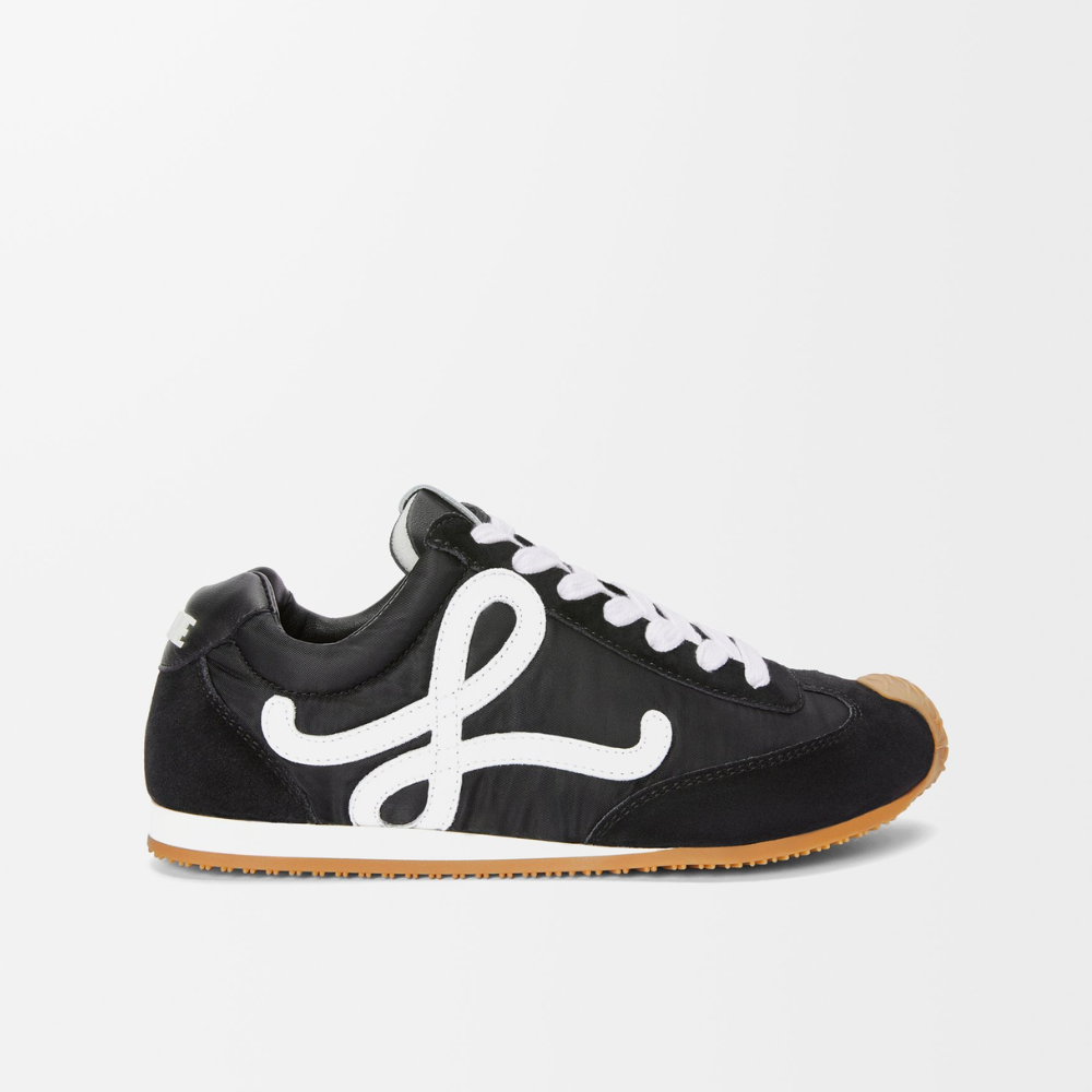 Black Ballet Runner 2.0 In Nylon And Calfskin Designer Sneakers for Men