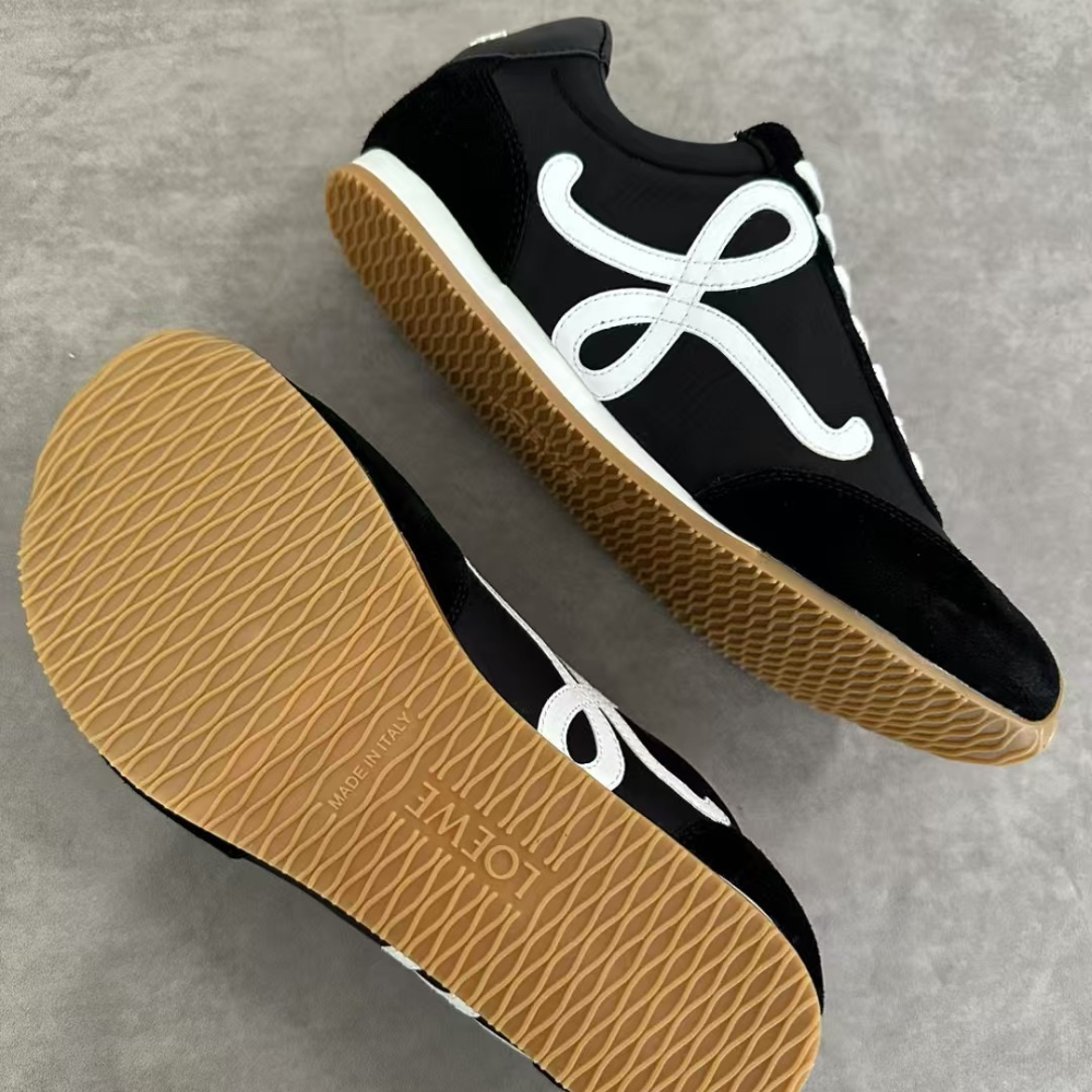 Black Ballet Runner 2.0 In Nylon And Calfskin Designer Sneakers for Men