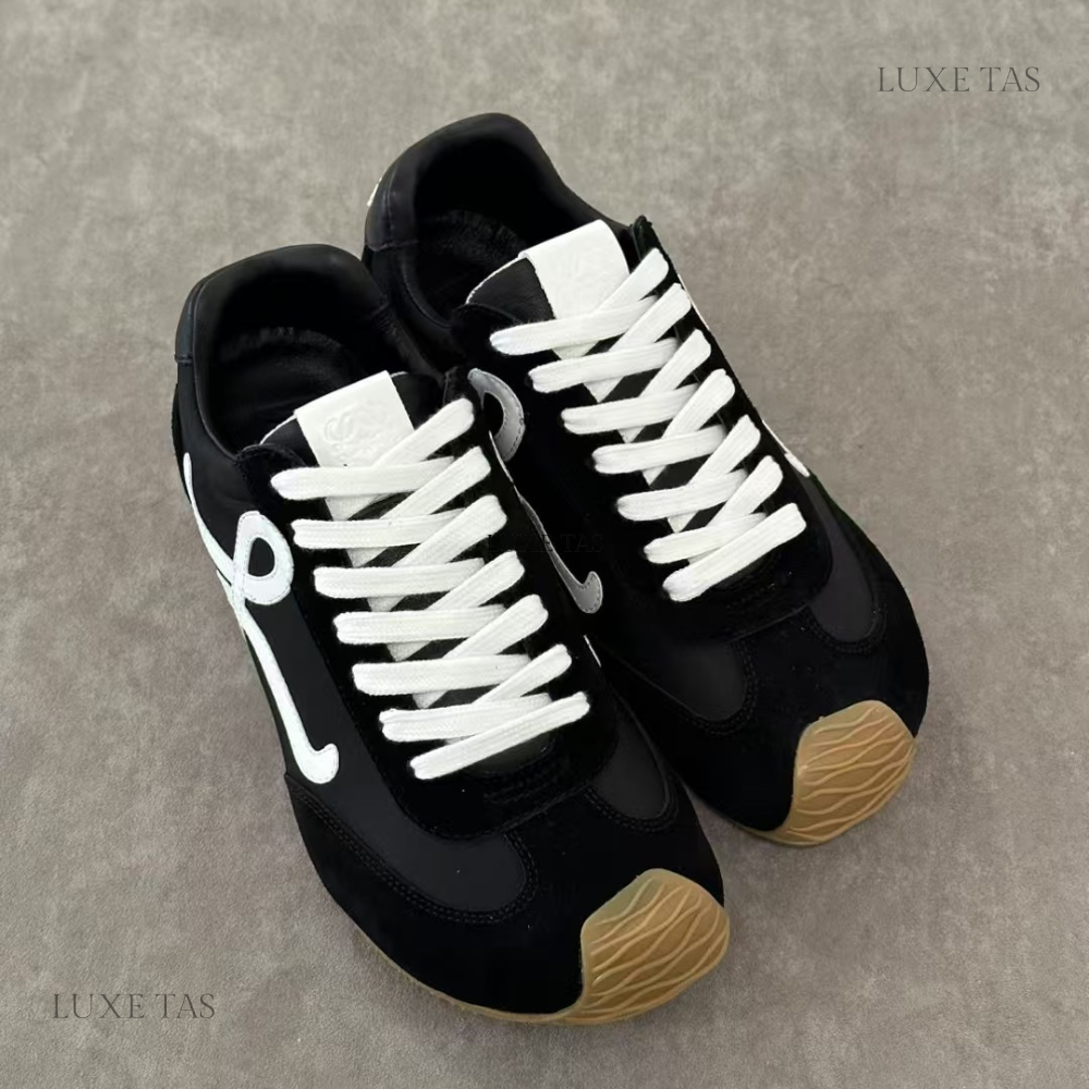 Black Ballet Runner 2.0 In Nylon And Calfskin Designer Sneakers for Men