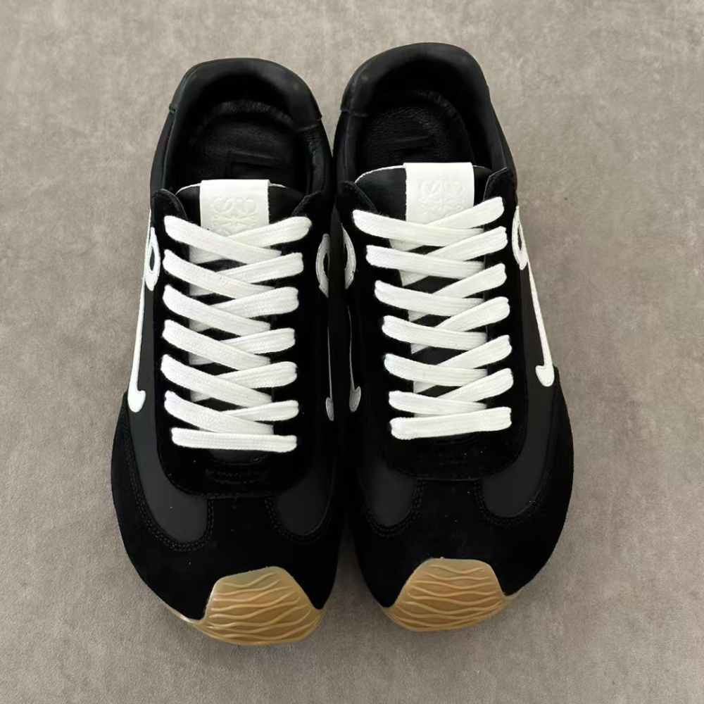 Black Ballet Runner 2.0 In Nylon And Calfskin Designer Sneakers for Men