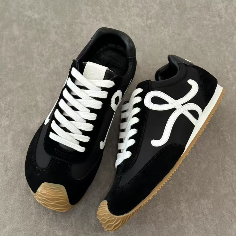 Black Ballet Runner 2.0 In Nylon And Calfskin Designer Sneakers for Men