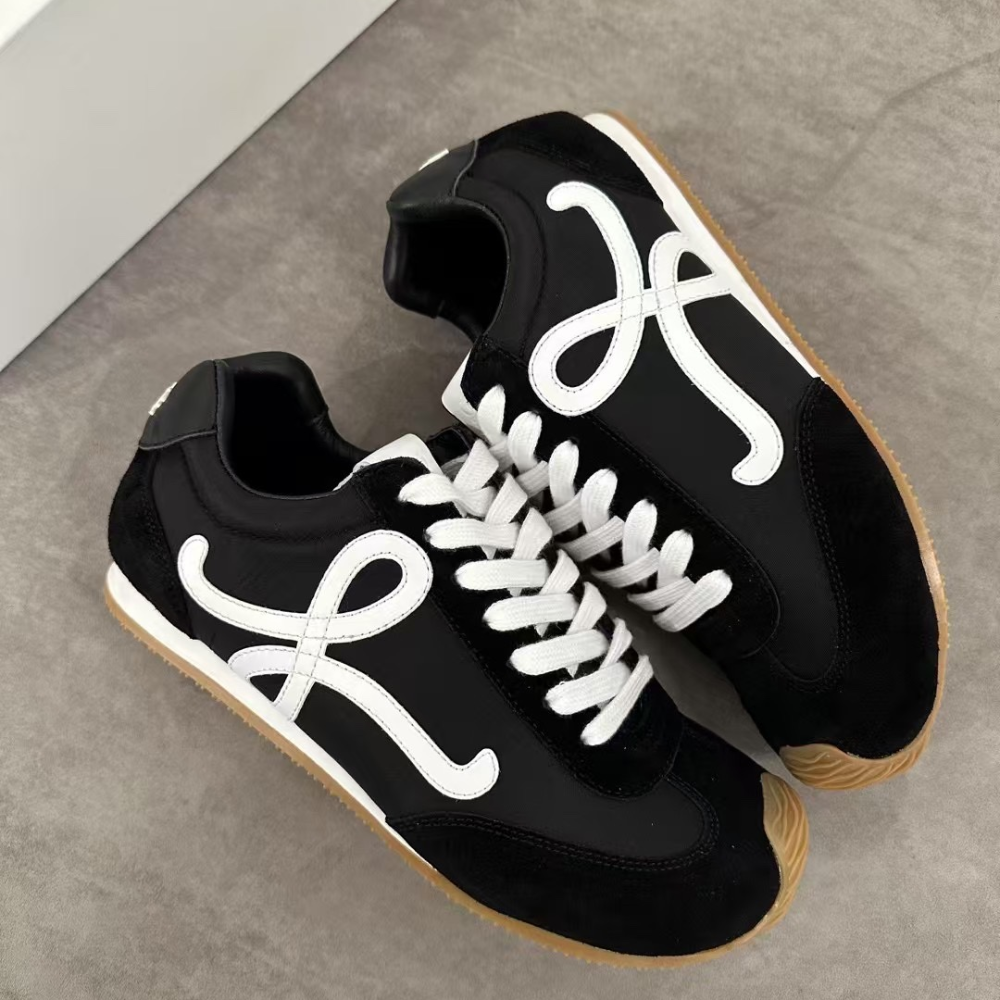 Black Ballet Runner 2.0 In Nylon And Calfskin Designer Sneakers for Men