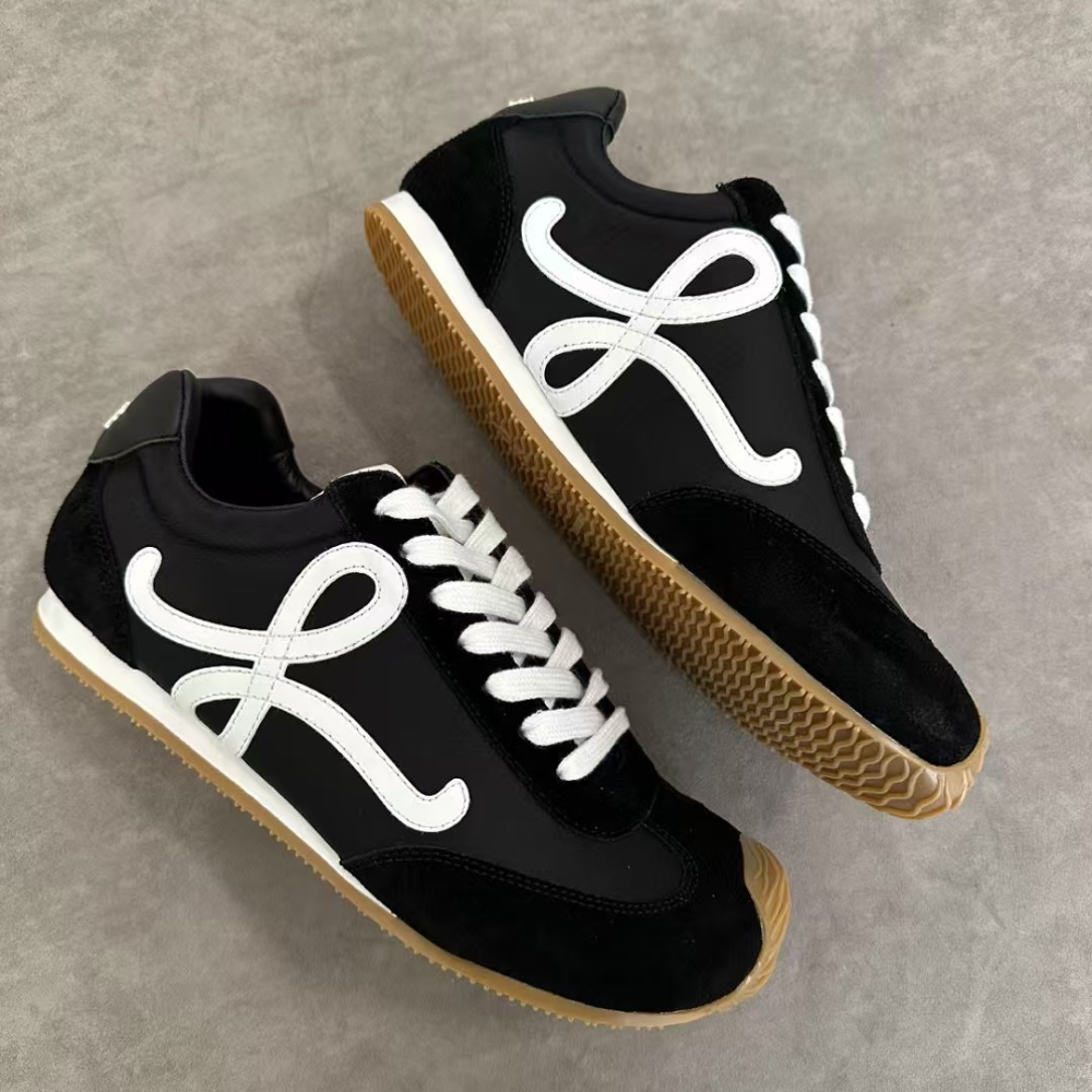 Black Ballet Runner 2.0 In Nylon And Calfskin Designer Sneakers for Men