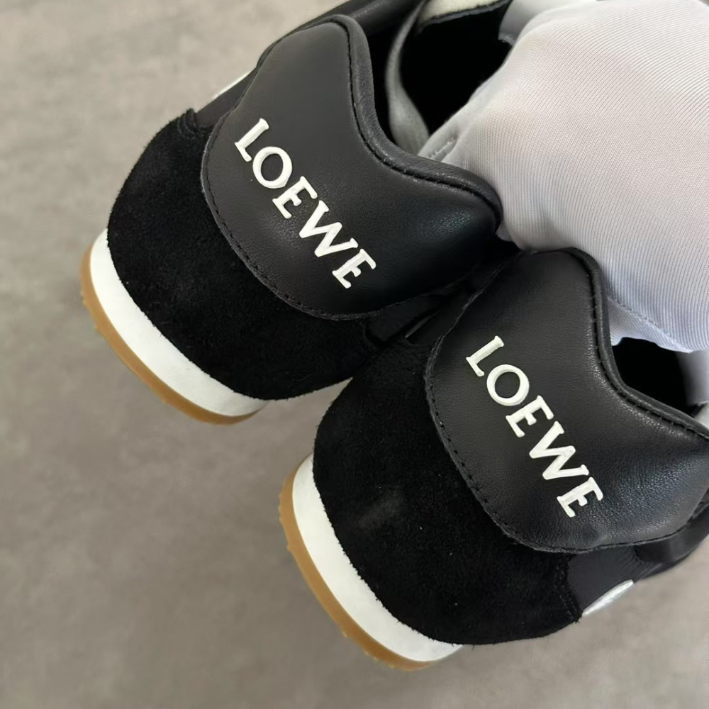 Black Ballet Runner 2.0 In Nylon And Calfskin Designer Sneakers for Men