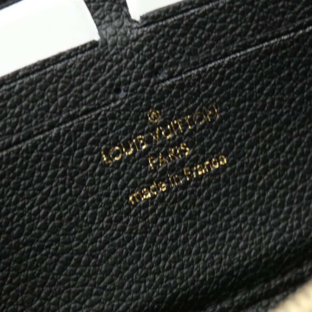 Black Beige Monogram Empreinte Leather Zippy Wallet - Leather Wallet for Women