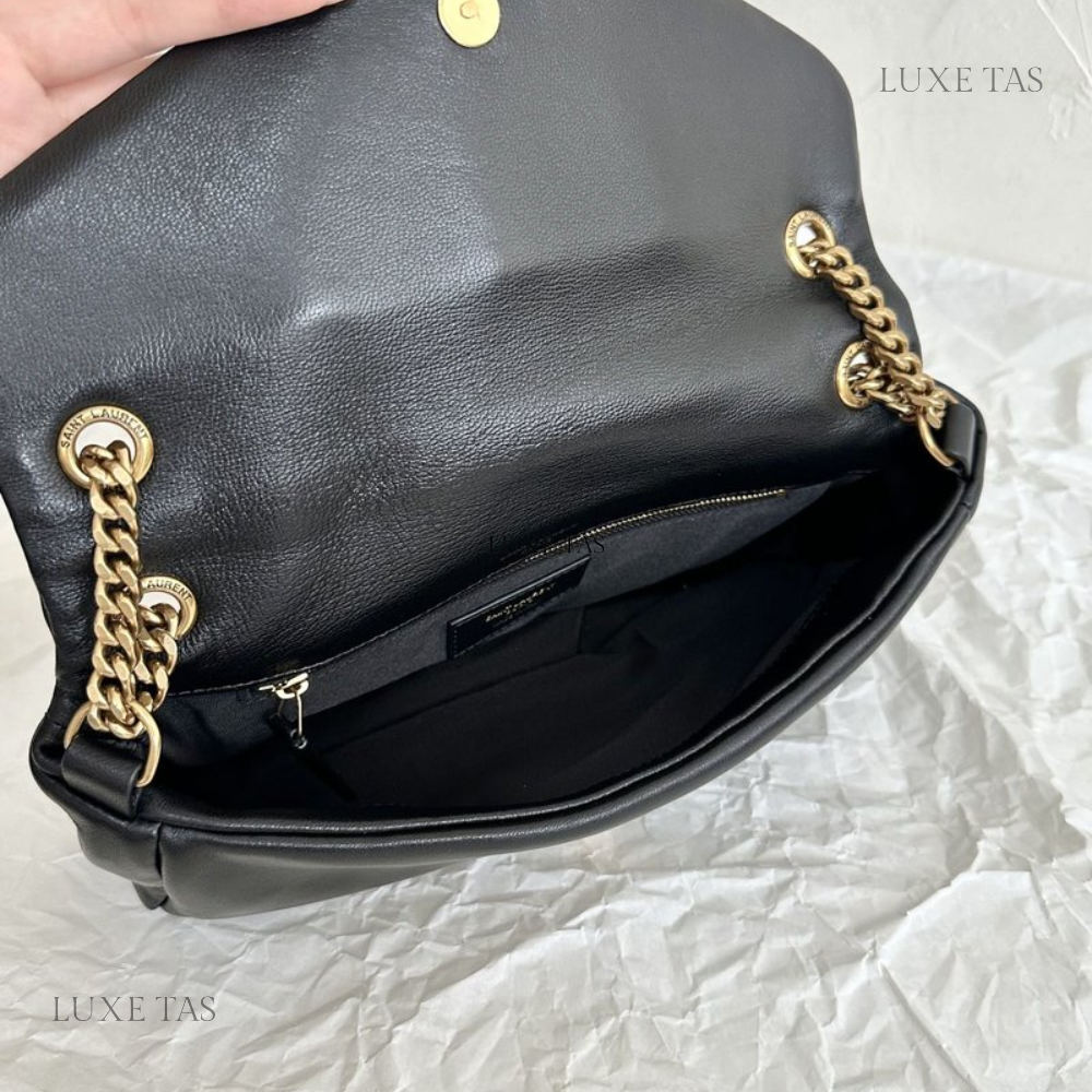 Black Calypso In Plunged Lambskin - Leather Shoulder Bag for Women