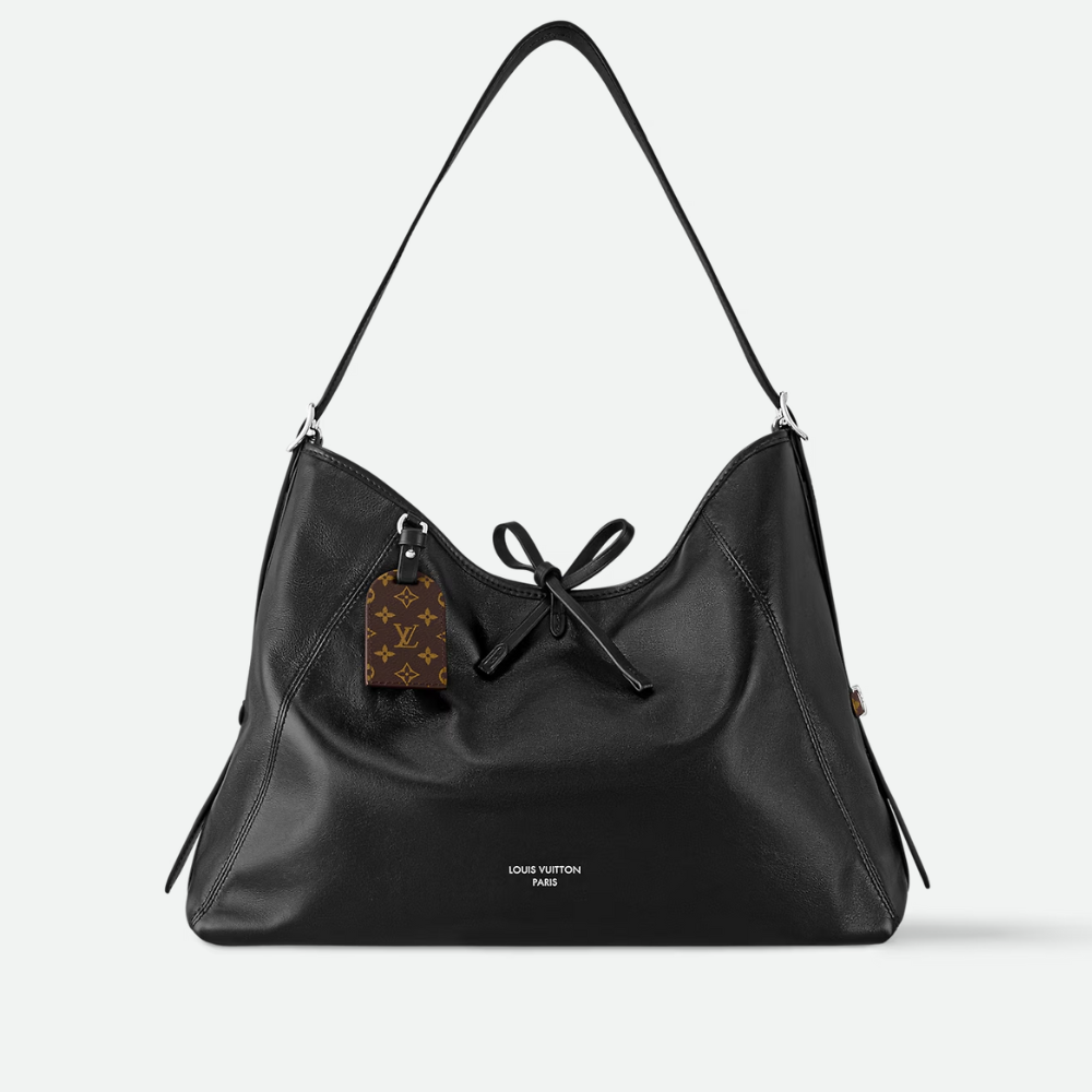 Black CarryAll MM Leather Tote Bag for Women Luxe Tas