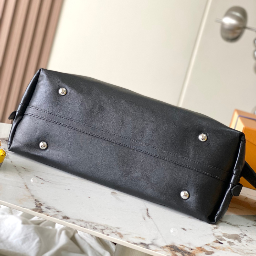 Black CarryAll MM Leather Tote Bag for Women