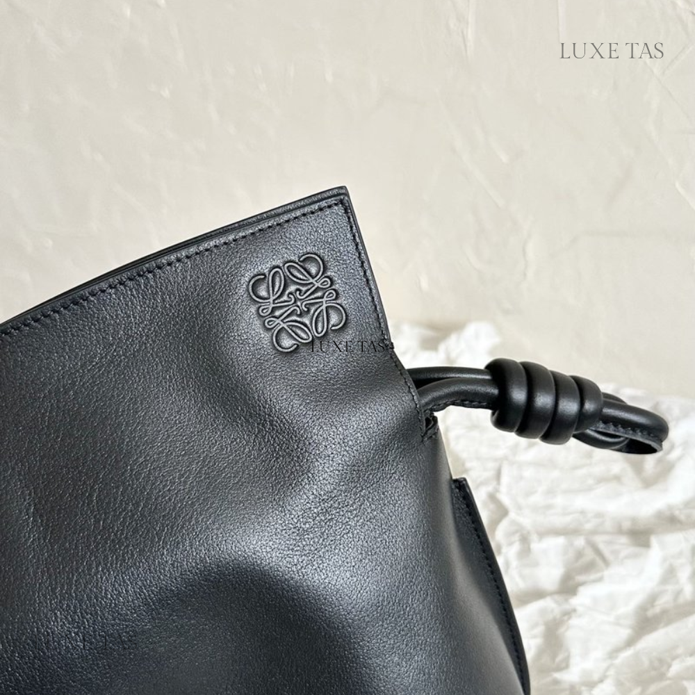 Black Flamenco Clutch In Nappa Calfskin - Leather Crossbody Bag for Women