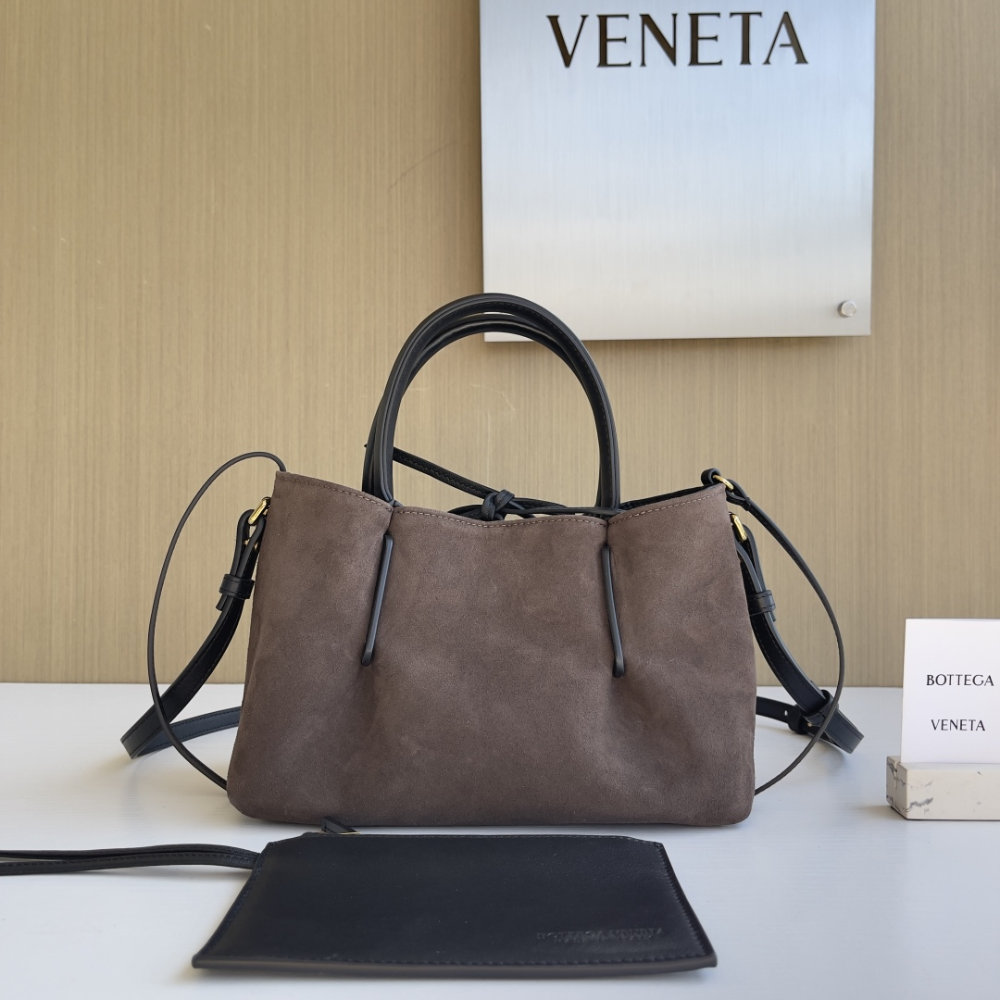 Black Fondant Intrecciato Leather Reversible Small Leather Tote Bag for Women