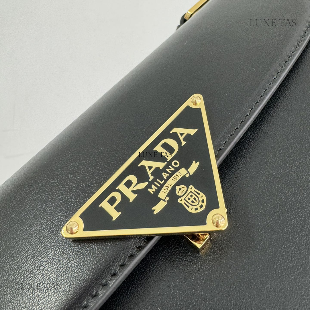 Black Leather Shoulder Bag for Women