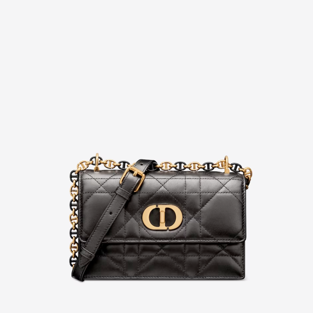 Black Macrocannage Lambskin Miss Caro Mini Bag