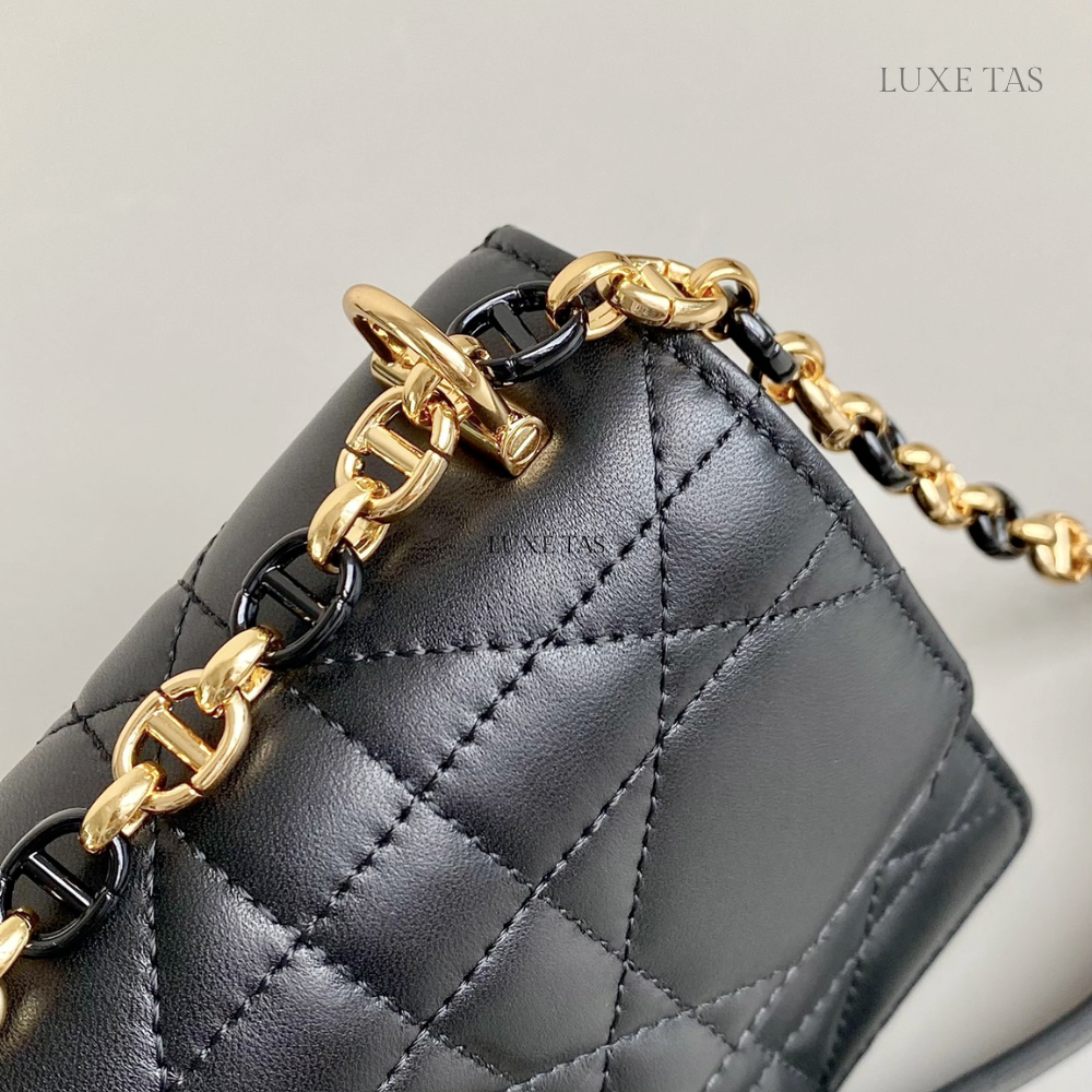 Black Macrocannage Lambskin Miss Caro Mini Bagb