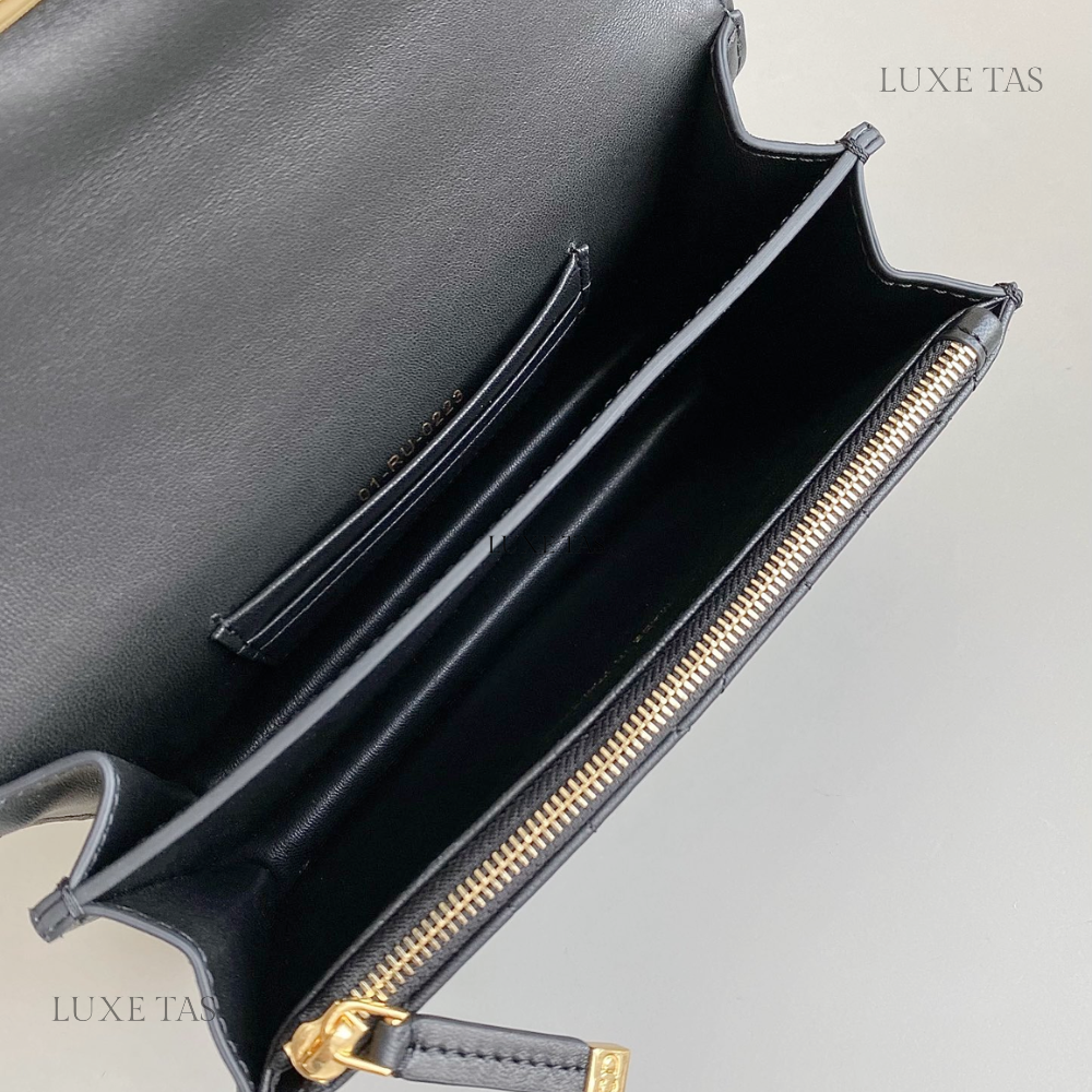 Black Macrocannage Lambskin Miss Caro Mini Bag