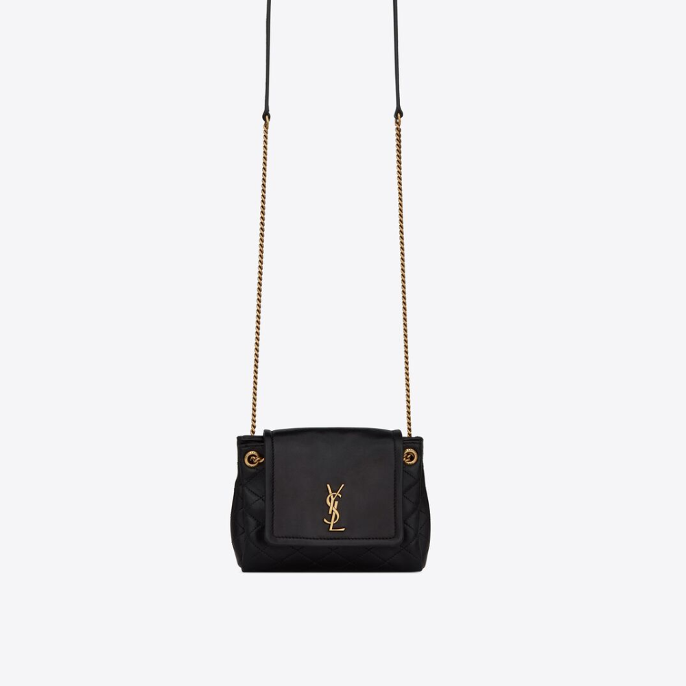 Sac bandouliere Mini Nolita en cuir d agneau noir pour femme Luxe Tas