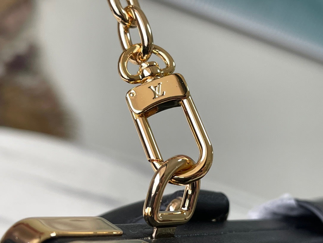 Black Monogram Clutch - Leather Handbag for Women