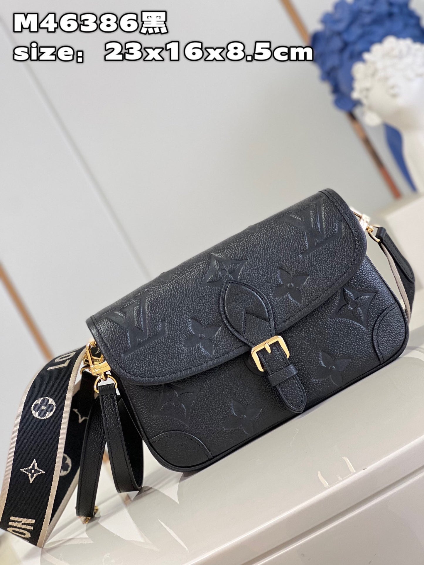 Black Monogram Empreinte Leather Diane