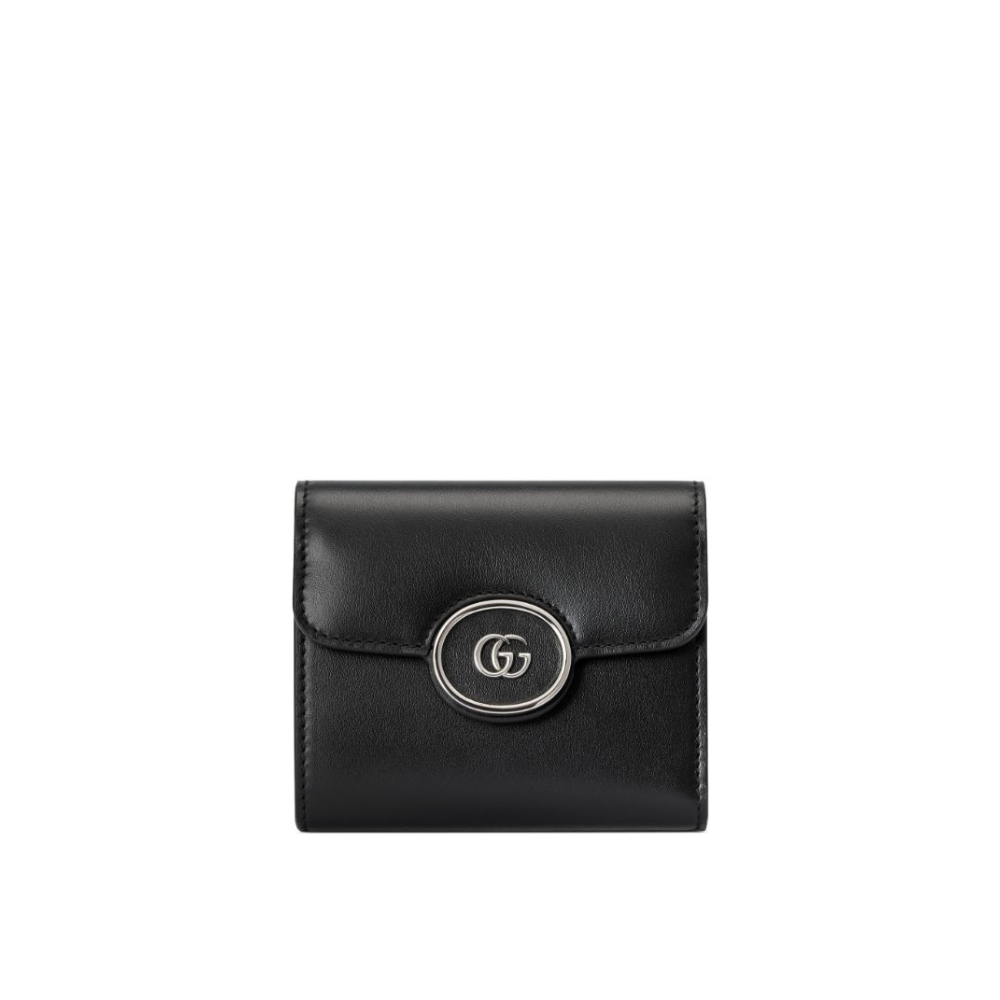 Black Petite GG Medium Wallet - Leather Wallet for Women