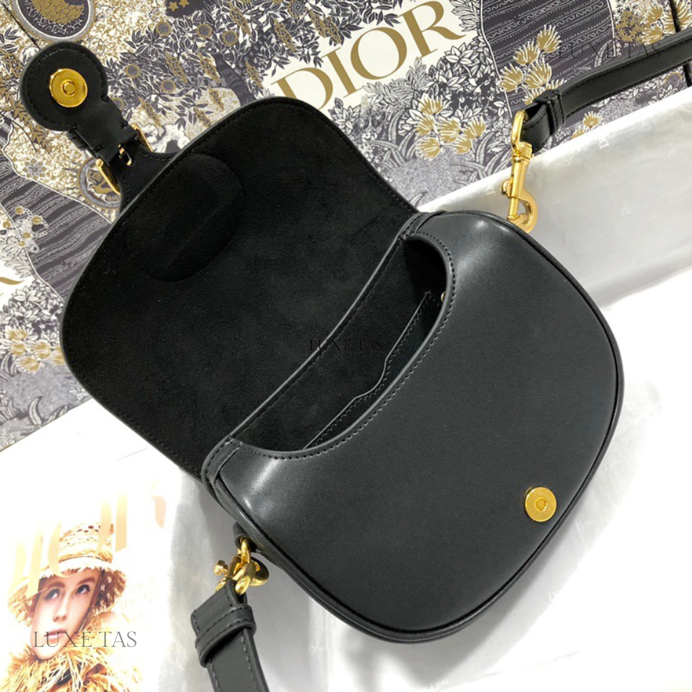 Black Small D*or Bobby Bag - Leather Crossbody Bag for Women