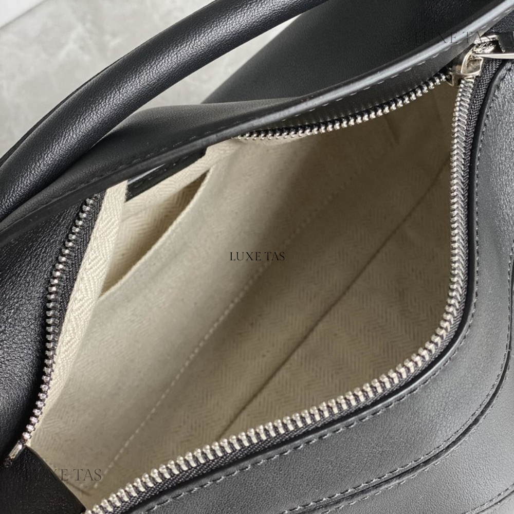 Black Small Puzzle Bag in Classic Calfskin - Leather Crossbody Bag for Women