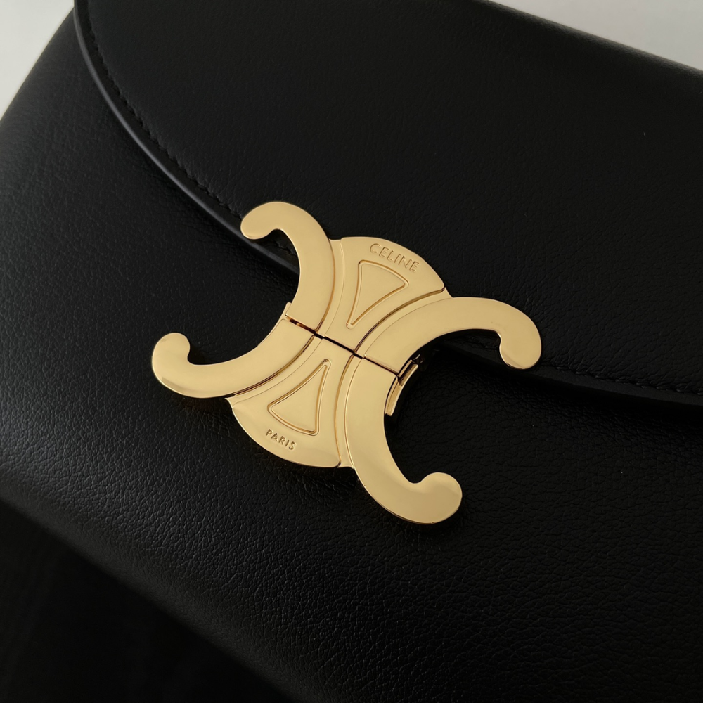 Black Teen Nino Bag In Supple Grained Calfskin Leather Handbag for Women