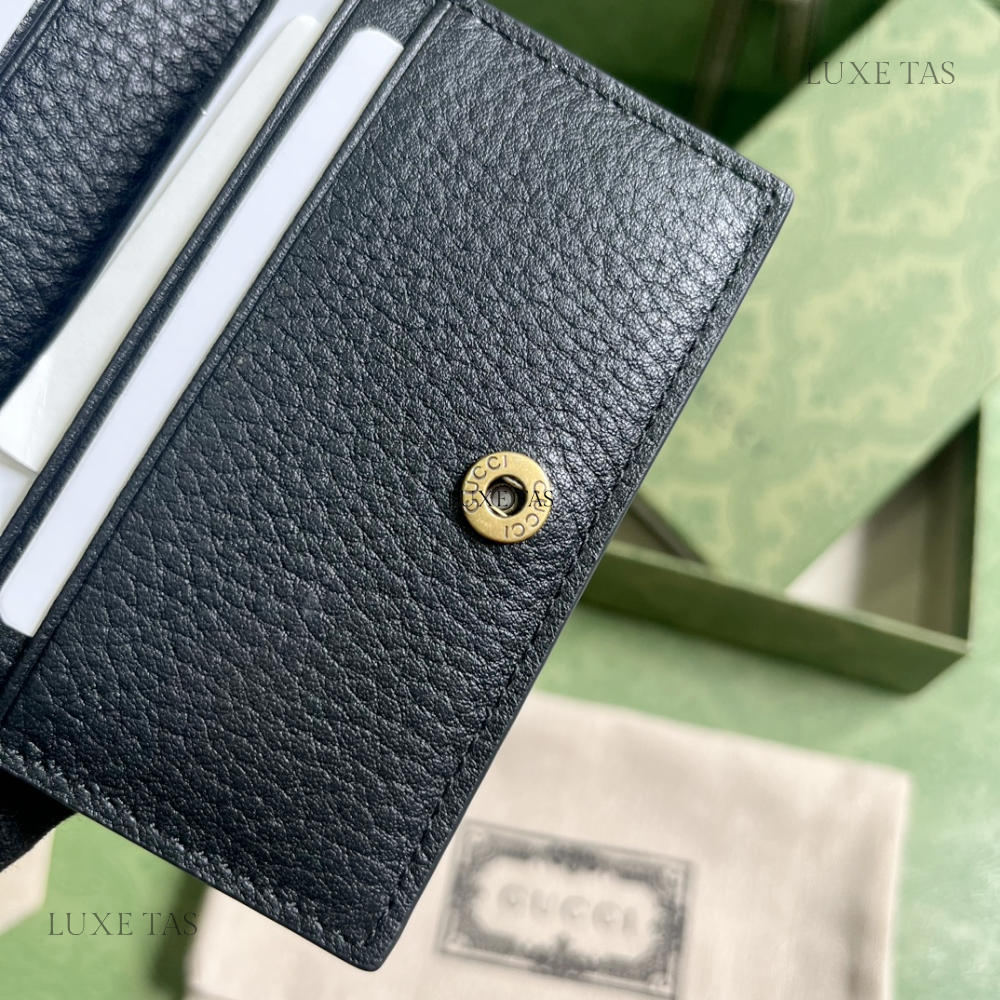 Black Wallet With Interlocking G Python Bow